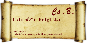 Csiszár Brigitta névjegykártya