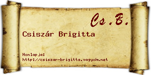 Csiszár Brigitta névjegykártya