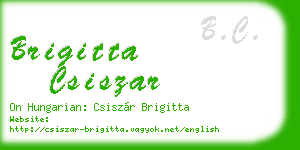 brigitta csiszar business card